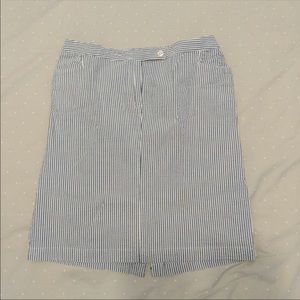 Seersucker maternity skirt